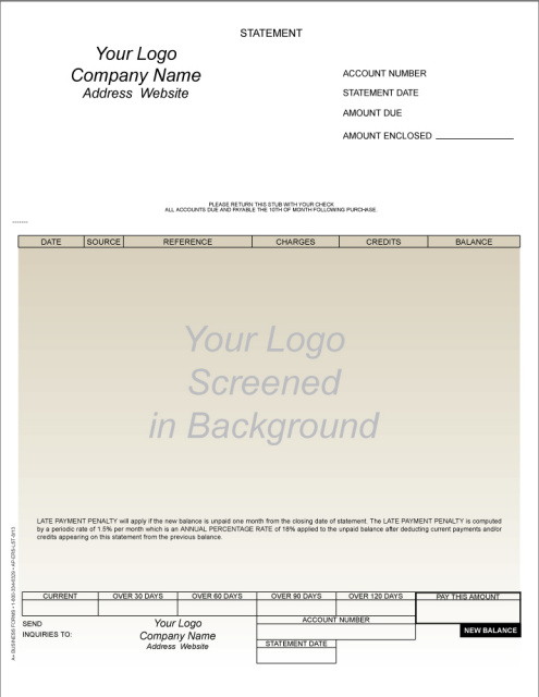 AP-ERS-LST-IMP • Imprinted Laser Statement